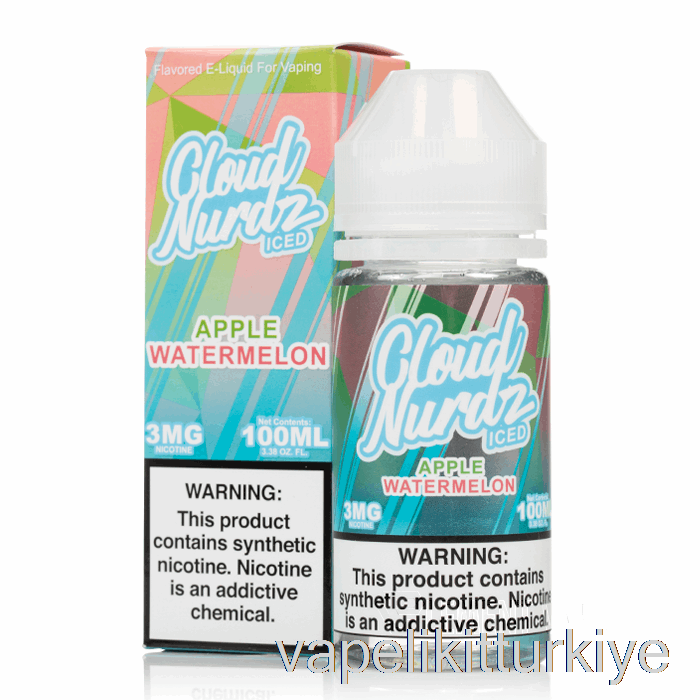 Vape Elektronik Sigara Buzlu Elma Karpuz - Bulut Nurdz - 100ml 0mg